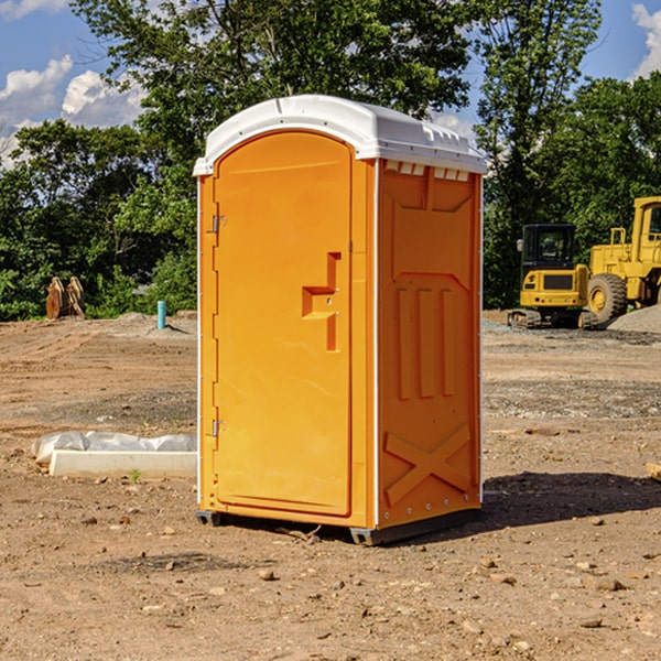 how often are the portable restrooms cleaned and serviced during a rental period in Kingsville